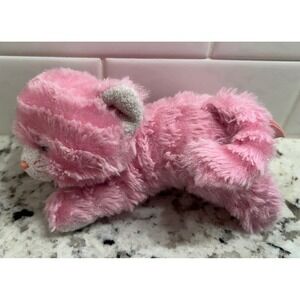Rare Aurora World Milly the pinkest kitten Pink Cat‎ Laying Soft Plush Stuffed